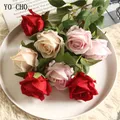 YO CHO – fausses roses artificielles en soie pour un Bouquet de mariée pour un Arrangement floral