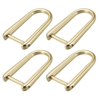 Purse Strap Rings, 4Pcs 45mm Metal Screw-in Shackle Buckle for Bag Craft, Gold - Gold Tone