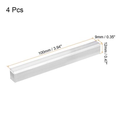 Electronic Cooler Aluminium Heatsink for CPU Silver Tone