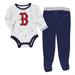 Newborn & Infant Navy/White Boston Red Sox Dream Team Bodysuit Hat Footed Pants Set
