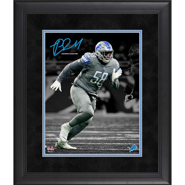 penei-sewell-detroit-lions-facsimile-signature-framed-11"-x-14"-spotlight-photograph/