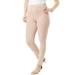 Plus Size Women's Faux Suede Legging by Roaman's in Soft Blush (Size 5X) Vegan Leather Stretch Pants