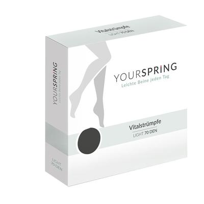 Yourspring light transparent 70den AD 40/41 schw. 2 St Strümpfe Image