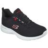 Slip-On Sneaker SKECHERS "DYNAMIGHT", Herren, Gr. 48,5, schwarz (schwarz, rot), Textil, Synthetik, sportlich, Schuhe Modernsneaker Sneaker low, Slipper, Freizeitschuh, Trainingschuh mit Memory Foam-Innensohle