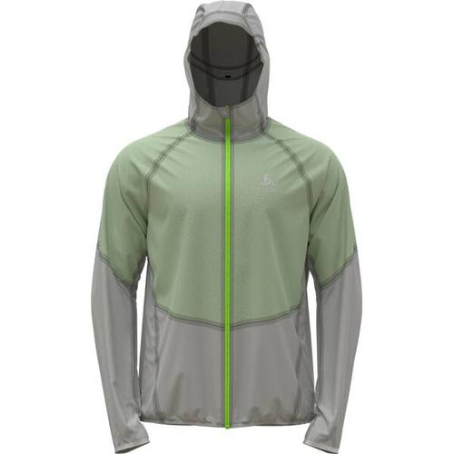 ODLO Herren Isolierte und wasserdichte Laufjacke Dual Dry, Größe S in Grau