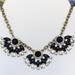 J. Crew Jewelry | J. Crew Navy And Rhinestone Floral Statement Necklace | Color: Blue/Gold | Size: Os