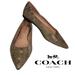 Coach Shoes | Coach Vierra Skimmer Snake Skin Point Toe Ballet Flats Size 8.5 G5226 | Color: Black/Brown | Size: 8.5