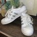 Adidas Shoes | Adidas Superstar ‘White Silver Metallic’ Cloud White/Silver Women's Sz 8 | Color: Silver/White | Size: 8