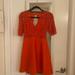 Zara Dresses | Don’t Sleep On This Zara Lace Cut Out Dress | Color: Orange/Red | Size: S