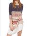 Free People Dresses | Free People Stepping Out Tunic Dress | Color: Blue/Red | Size: S