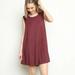 Brandy Melville Dresses | Brandy Melville Alena Swing Mini Dress One Size Sleeveless Burgandy | Color: Red | Size: Os