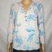 Lilly Pulitzer Tops | Lilly Pulitzer Elsa Silk Top 100% Silk Xxs 000657 | Color: Blue/White | Size: Xxs