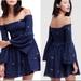 Free People Dresses | Free People Counting Daisies Embroidered Off The Shoulder Dress | Color: Blue/Red | Size: Xs