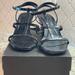 J. Crew Shoes | Jcrew Leather Embossed Croc T-Strap Wedge Sandal - Black - Size 9 - Worn Once. | Color: Black | Size: 9