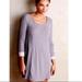 Anthropologie Tops | Anthropologie Eloise Grey Lace Detail Thermal Tunic Dress | Color: Gray/Purple | Size: Xs