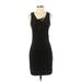 Black Tape_ Casual Dress - Sheath V Neck Sleeveless: Black Solid Dresses - Women's Size Small