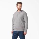 Dickies Men's Thermal Lined Full-Zip Fleece Hoodie - Heather Gray Size S (TW482)