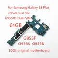 Carte mère 100% originale débloquée pour Samsung Galaxy S8 Plus pièce de rechange 64 Go pour