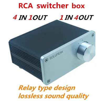 Séparateur de câble de signal RCA 4 (1) en 1(4) sorties entrée audio à 4 voies commutateur de