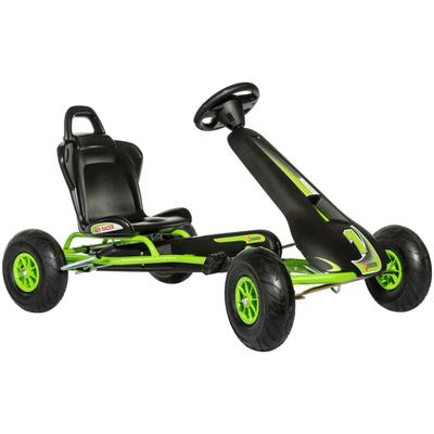 Go-Kart FERBEDO "Ferbedo AR8G", grün (grün, schwarz), Tretfahrzeuge, KinderB:72cm H:66cm T:111cm, BxTxH: 72x111x66 cm, B:72cm H:66cm T:111cm