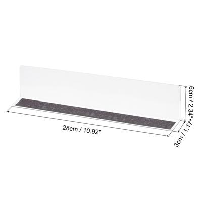 L Type Dividers, PVC Clear Separator with Magnetic Strip 4Pcs