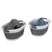 Collapsible Rubber Laundry Baskets with Handles (Set of 2)