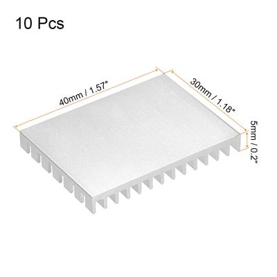 Electronic Radiators Aluminium Heatsink Cooler 30x40x5mm for CPU 10Pcs