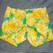 Lilly Pulitzer Shorts | Lilly Pulitzer First Impression Deenie Shorts Sunglow Yellow 00 | Color: Blue/Yellow | Size: 00