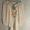 Anthropologie Tops | Anthro Beaded Dolman Sleeve Blouse- Vintage Anthro | Color: White | Size: M