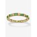 Women's Yellow Gold-Plated Birthstone Baguette Eternity Ring by PalmBeach Jewelry in August (Size 7)