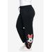 Plus Size Women's Minnie Mouse Fleece Jogger Pants Elastic Cuff Black by Disney in Black (Size 5X (30-32))