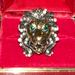 Gucci Jewelry | Gucci Lion Head Ring Glass Pearl & Green Rhinestone | Color: Gold/Green | Size: Os