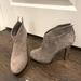 Jessica Simpson Shoes | Jessica Simpson Suede Gray Ankle Bootie Heels. Size 8. No Flaws! | Color: Gray | Size: 8