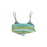 Kenneth Cole REACTION Swimsuit Top Teal Paisley Swimwear - Women's Size Medium