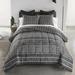 Donna Sharp Microfiber Reversible 3 Piece Comforter Set Polyester/Polyfill/Microfiber in Gray | Queen Comforter + 2 Standard Pillowcases | Wayfair
