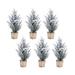 Melrose International 12" H Dark/White Pine Flocked/Frosted Christmas Tree in Green | 3 W x 3 D in | Wayfair 83224DS