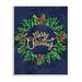 Stupell Industries Playful Red Holly Holiday Wreath Festive Merry Christmas by Linda Birtel - Graphic Art on Canvas in Blue/Green | Wayfair