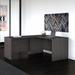 Huckins Studio C L-Shape Executive Desk Wood in Gray Laurel Foundry Modern Farmhouse® | 29.84 H x 59.45 W x 71.02 D in | Wayfair