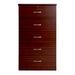 Latitude Run® Coyville Better Home Products Olivia Wooden Tall 5 Drawer Chest Bedroom Dresser Wood in Brown | 56 H x 31.5 W x 15.75 D in | Wayfair