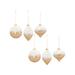 The Twillery Co.® 6 Piece Glass Ball Ornament Set Wood/Glass in Gray/Yellow | 5.75 H x 3.75 W x 3.75 D in | Wayfair