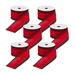 The Holiday Aisle® 6 Piece Diamond Ribbon Set Fabric in Red | 4 H x 6 W x 6 D in | Wayfair B523ED0D56094C4DB16BF6E097358D61