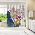 East Urban Home 71" x 74" Shower Curtain, Smile of the Summer by Asia Jensen Polyester in Gray | 71 H x 74 W in | Wayfair