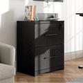 Inbox Zero 2-Drawer Lateral Filing Cabinet Wood in Black/Brown | 29.3 H x 23.6 W x 15.7 D in | Wayfair E2F8CD3F075141F98CC87C4D52C9A7A8