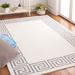 Gray/White 72 x 48 x 0.33 in Indoor Area Rug - Mercer41 Metro 275 Area Rug In Ivory/Grey Cotton/Wool | 72 H x 48 W x 0.33 D in | Wayfair