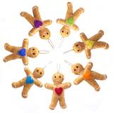 The Holiday Aisle® Rainbow Ginger Friends Hanging Figurine Ornament Set of 7 Fabric | 4 H x 1 W x 1 D in | Wayfair 1460976D92B64988AAA7532B181F9B3D