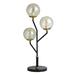 Everly Quinn 33" Beige/Gold Standard Table Lamp Glass/Metal in Black/Brown | 29 H x 8.63 W x 8.625 D in | Wayfair 649486B4370749BABAB752637DD10998