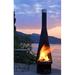 Ebern Designs Zaymar 56.1" H Iron Wood Burning Outdoor Chiminea Cast Iron in Black/Brown/Gray | 56.1 H x 17.7 W x 17.7 D in | Wayfair