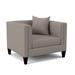 Armchair - Wade Logan® Banelly 43" W Tufted Polyester Armchair Fabric in Black/Brown | 31 H x 43 W x 36 D in | Wayfair