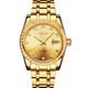 Aesop Automatic Mechanical Men Watches Gold Luxury Dress Analog Self Winding Wristwatches Calendar Stainless Steel Waterproof Sapphire Watch for Men 9042 (Gold)