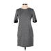 Ann Taylor LOFT Outlet Casual Dress - Sheath: Gray Solid Dresses - Women's Size X-Small